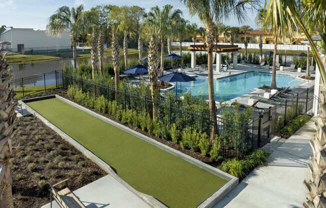 Bocce Ball Court at Jackson Palms Affordable Apartments in Jacksonville FL