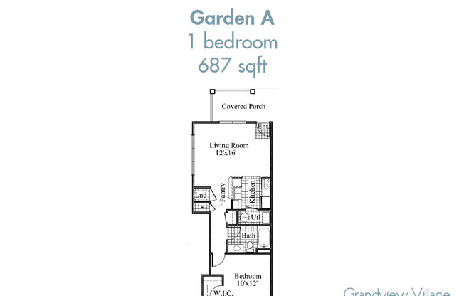 1 bed, 1 bath, 687 sqft, $1,425, Unit 1407.5CH
