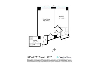 1 bed, 1 bath, 600 sqft, $6,300, Unit 22B