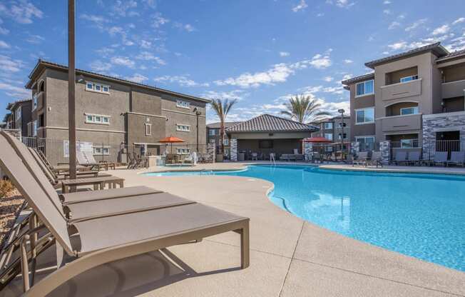 Poolside Sundeck at The Passage Apartments by Picerne, Henderson, NV