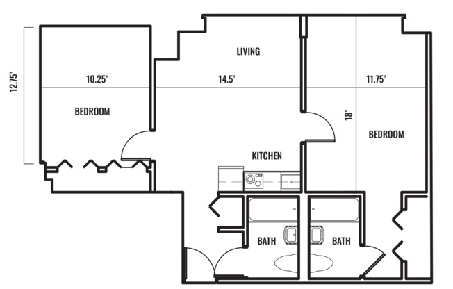 2 beds, 2 baths, 900 sqft, $2,399, Unit 421