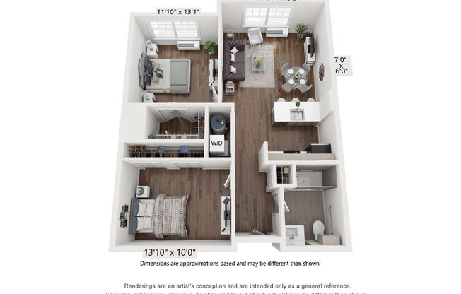 2 beds, 1 bath, 927 sqft, $2,625, Unit 402