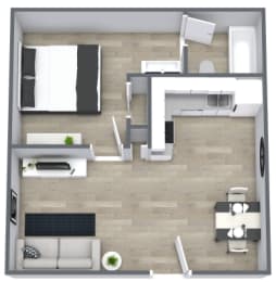 1 bed, 1 bath, 525 sqft, $762