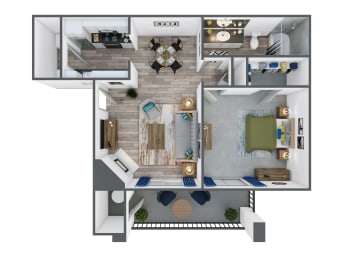 1 bed, 1 bath, 798 sqft, $1,107