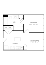 1 bed, 1 bath, 636 sqft, $1,260