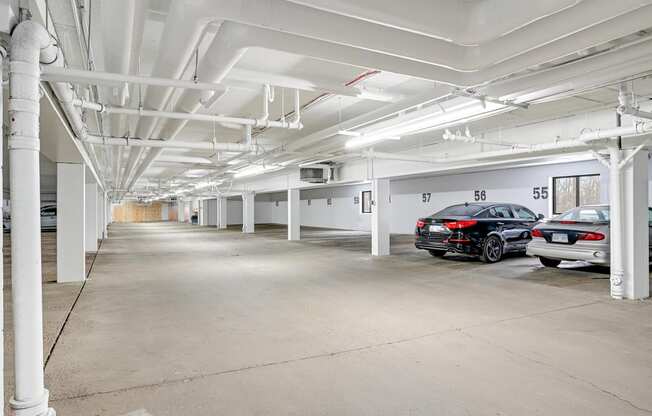 Stratford Wood Apartments and Townhomes in Minnetonka, MN Photo of a parking garage with cars parked in it