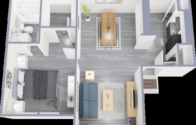 1 bed, 1 bath, 616 sqft, $1,060