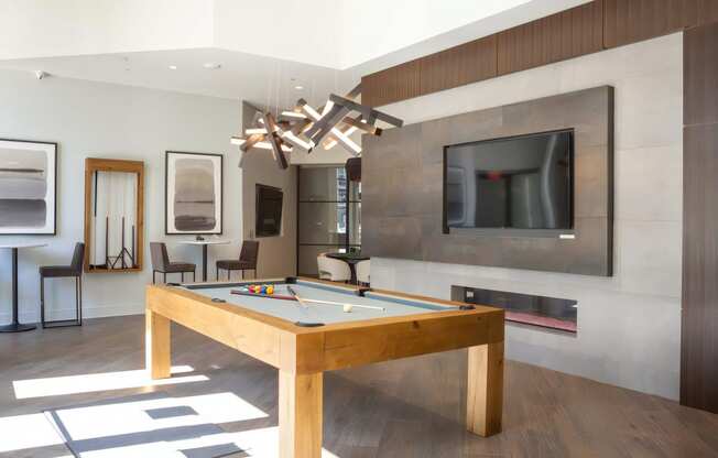 Game Room with Pool Table