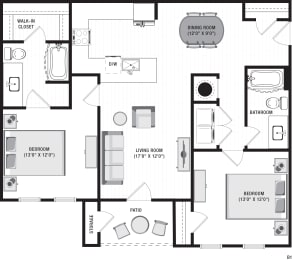 2 beds, 2 baths, 1,146 sqft, $1,685