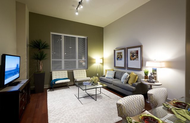 Living Room with HDTV at Hanover Rice Village