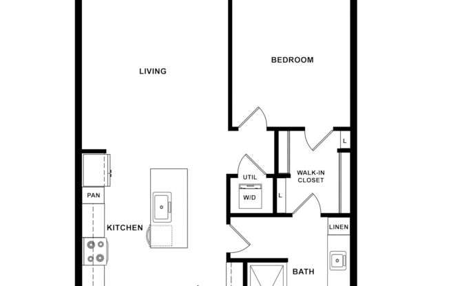 1 bed, 1 bath, 750 sqft, $1,610