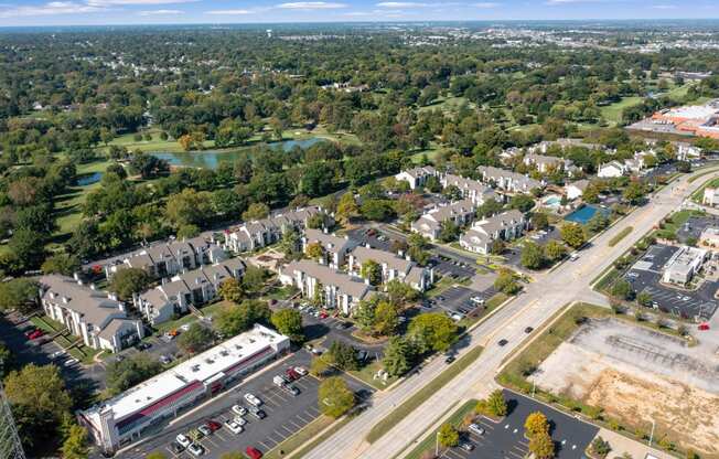 Aerial View of City at Glen at Bogey Hills, St. Charles