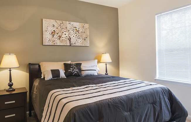 Furnished Guest Bedroom at Ultris Courthouse Square Apartments in Stafford, Virginia, VA