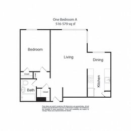 1 bed, 1 bath, 575 sqft, $1,839