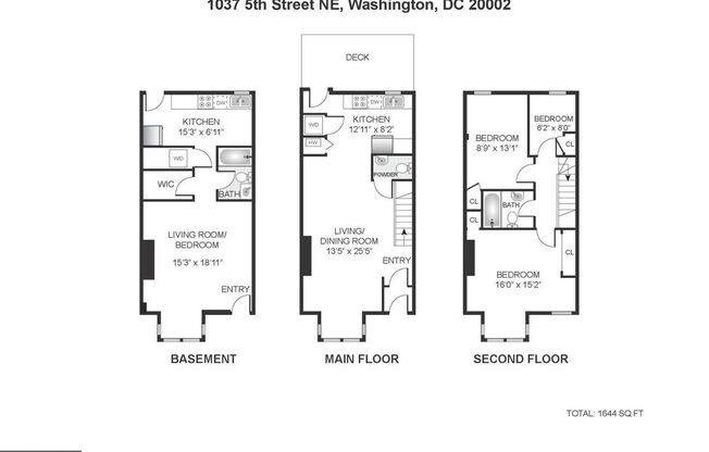 1 bed, 1 bath, $1,795, Unit Basement