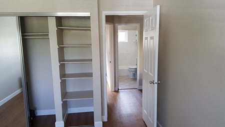 Bedroom and closet