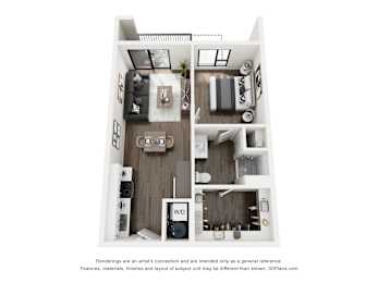 1 bed, 1 bath, 613 sqft, $1,675