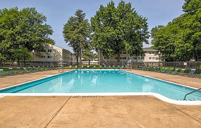 Pool with sun deck at Leesburg Apartments in Leesburg VA