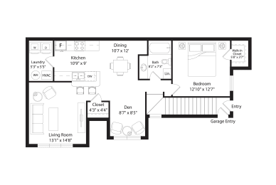 1 bed, 1 bath, 917 sqft, $1,632