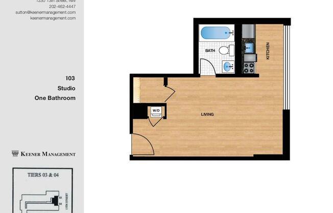 Studio, 1 bath, $1,895, Unit 0103