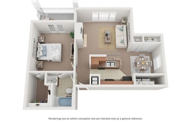 1 bed, 1 bath, 754 sqft, $1,870, Unit 1289-306