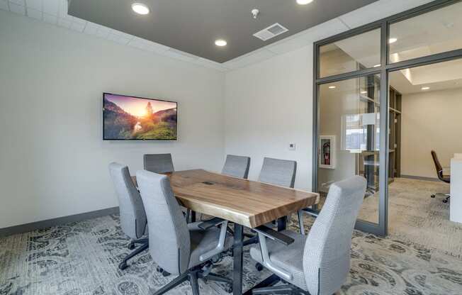 Resident conference room at Ascend at Woodbury apartments' clubhouse in Woodbury MN