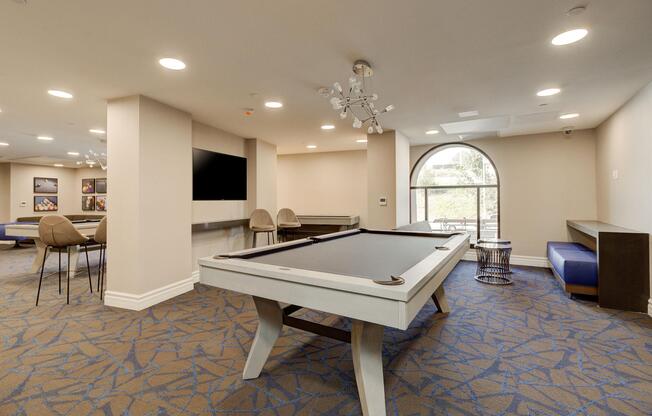 a room filled with furniture and a rug
