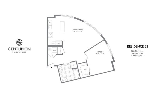 1 bed, 1 bath, 669 sqft, $2,475, Unit Residence 321