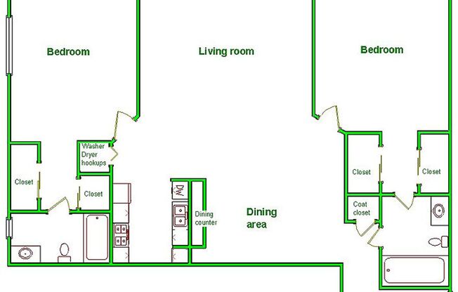 2 beds, 2 baths, 960 sqft, $2,895, Unit 101