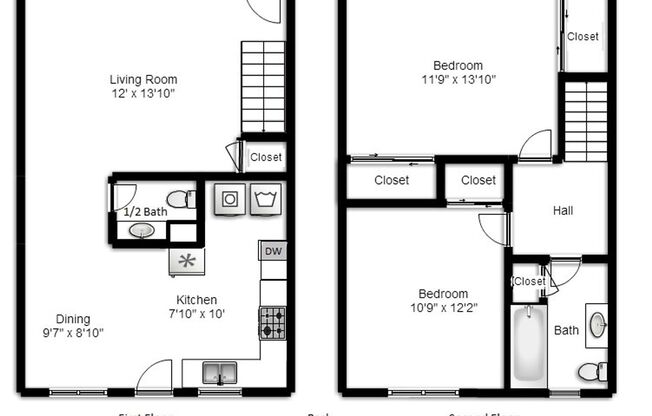 2 beds, 1.5 baths, 900 sqft, $1,440, Unit F-4