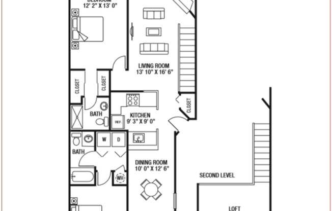 2 beds, 2 baths, 1,100 sqft, $1,835