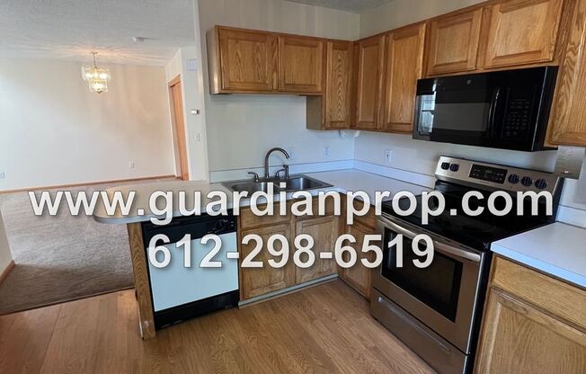 End Unit Townhouse Available October 1st, Open Floor Plan, Fireplace, Patio, Loft Area
