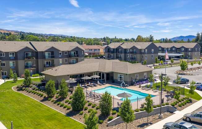 Aerial View Of Pool at Rylee Ann Apartments, Washington