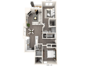 2 beds, 2 baths, 1,034 sqft, $1,851