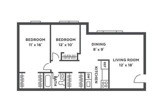 2 beds, 1 bath, 900 sqft, $1,425, Unit 716