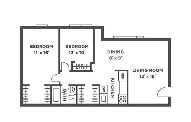 2 beds, 1 bath, 900 sqft, $1,425, Unit 716