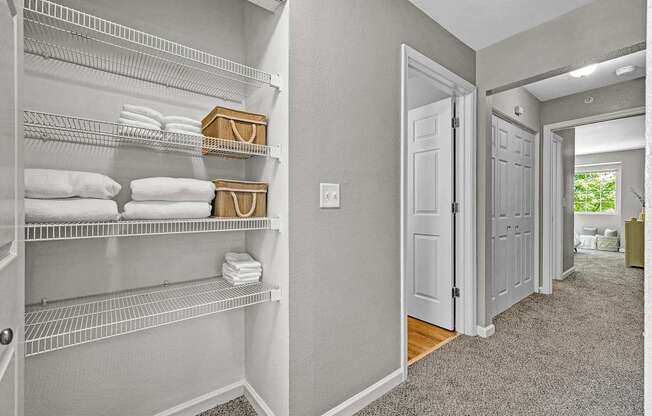 Closet with Built-In Shelving