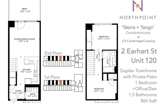 2 beds, 1.5 baths, 864 sqft, $3,975, Unit 120