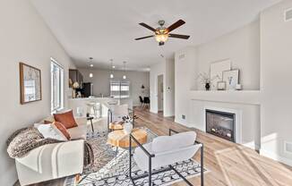 Modern Living Room at The Residences Apartments at Bear Tree | DeForest, WI, DeForest