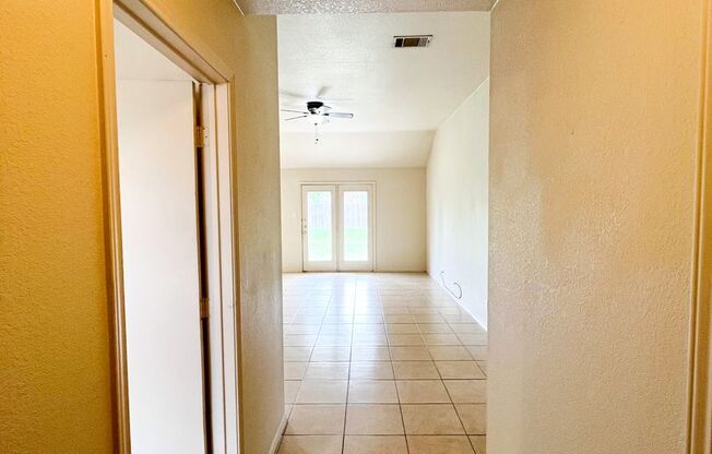 Available NOW!!!! Gorgeous 4 bedroom, 2 bath, 2 car garage home. The garage has a garage door opener. Large living area, dining, full kitchen with plenty of counter space and storage. Laundry room is located off the kitchen area. This home has tiled floor