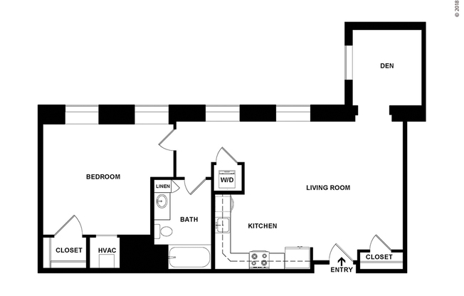 1 bed, 1 bath, 932 sqft, $2,299