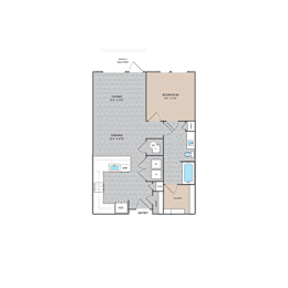 1 bed, 1 bath, 804 sqft, $1,552