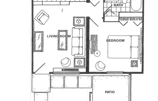 1 bed, 1 bath, 576 sqft, $725, Unit PV58