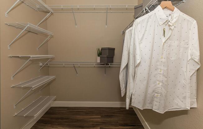 SPACIOUS WALK-IN CLOSET
