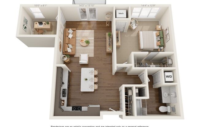 1 bed, 1 bath, 944 sqft, $1,349, Unit 143-302