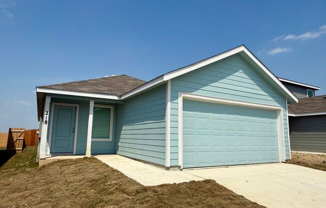 Brand NEW 4-bedroom, 2-bathroom home for lease in a fabulous New Braunfels neighborhood!