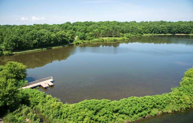 Lake With Lush Natural Surrounding at Lake Jonathan Flats, Minnesota, 55318