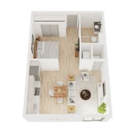 Studio, 1 bath, 585 sqft, $1,813