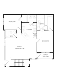 2 beds, 2 baths, 1,277 sqft, $2,225