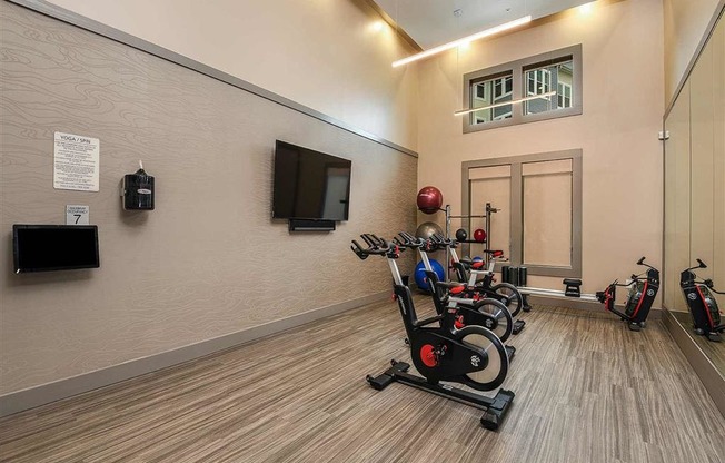 Yoga and Spin Studio at The Morgan Luxury Apartments in Orlando, FL